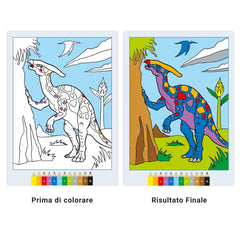 Ravensburger - CreArt - Libro de Colorear Creativo - Dinosaurios Espeluznantes - Artes y Manualidades