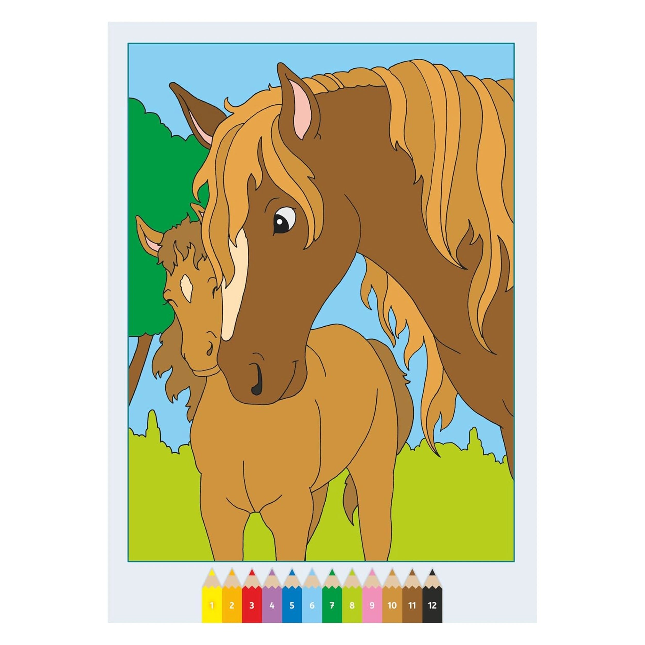Ravensburger - CreArt - Libro de Colorear Creativo - Caballos Dulces - Artes y Manualidades