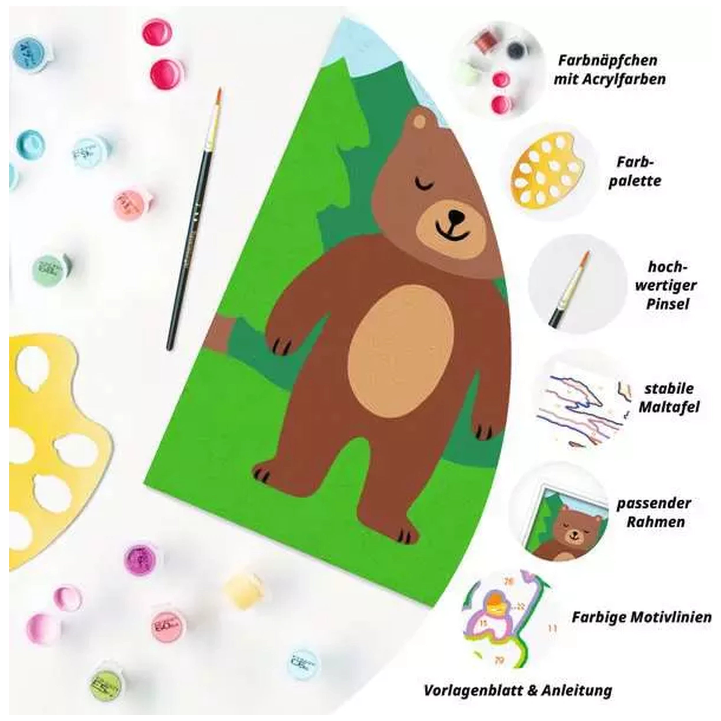 Ravensburger - CreArt Animales Salvajes Oso - Artes y Manualidades