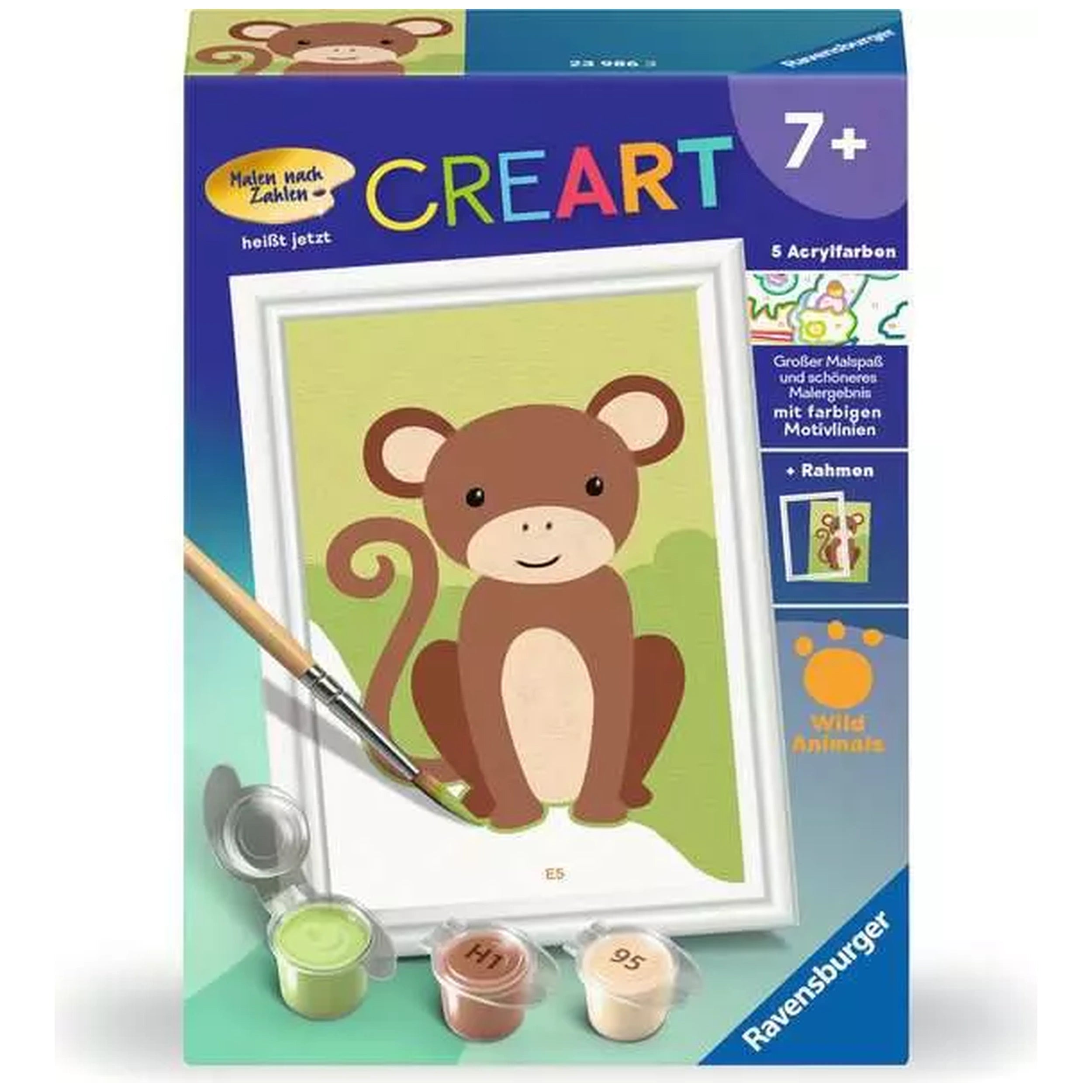 Ravensburger - CreArt Animales Salvajes Mono - Artes y Manualidades