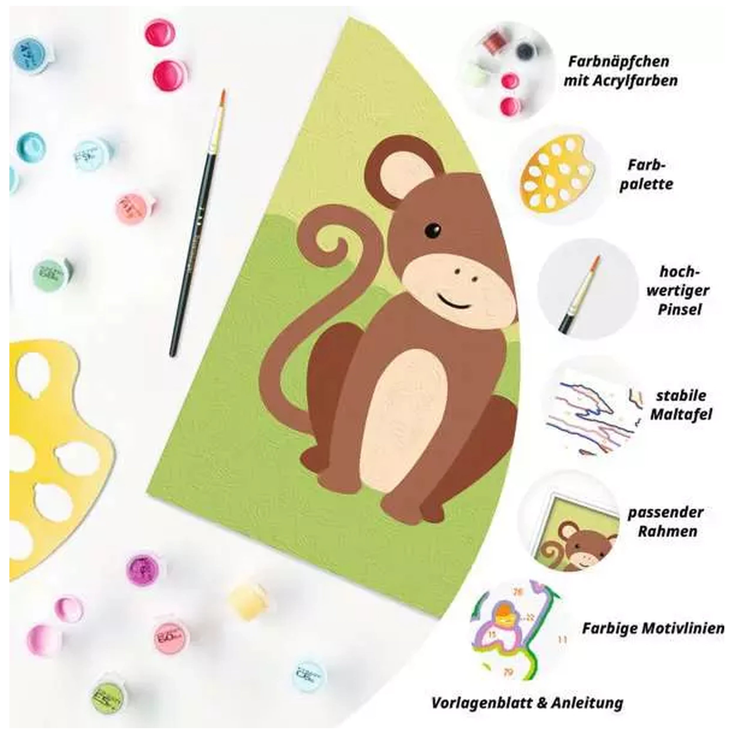 Ravensburger - CreArt Animales Salvajes Mono - Artes y Manualidades