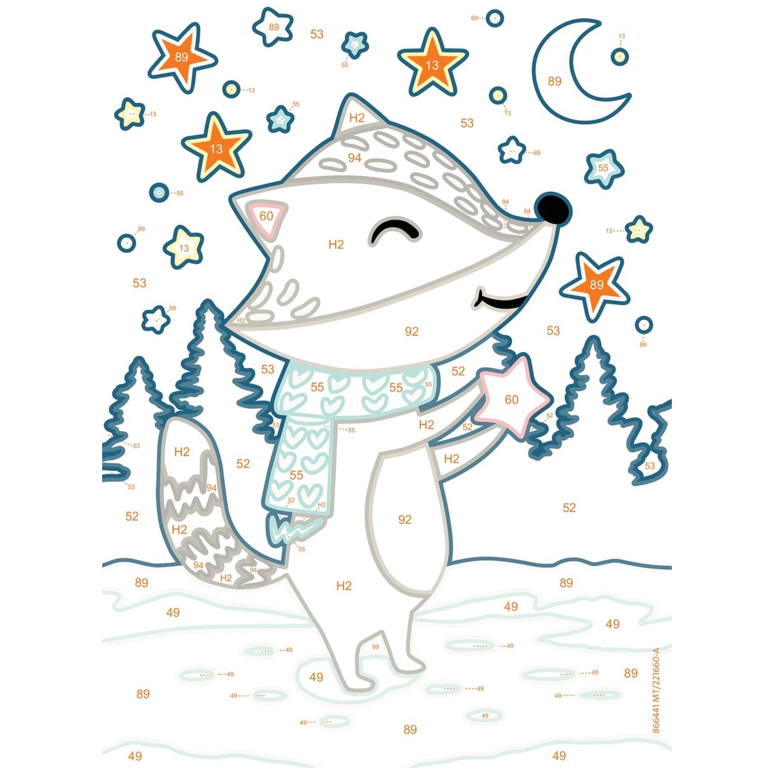Ravensburger - Creart Badger Under The Stars - Painting By Numbers - Arts & Crafts