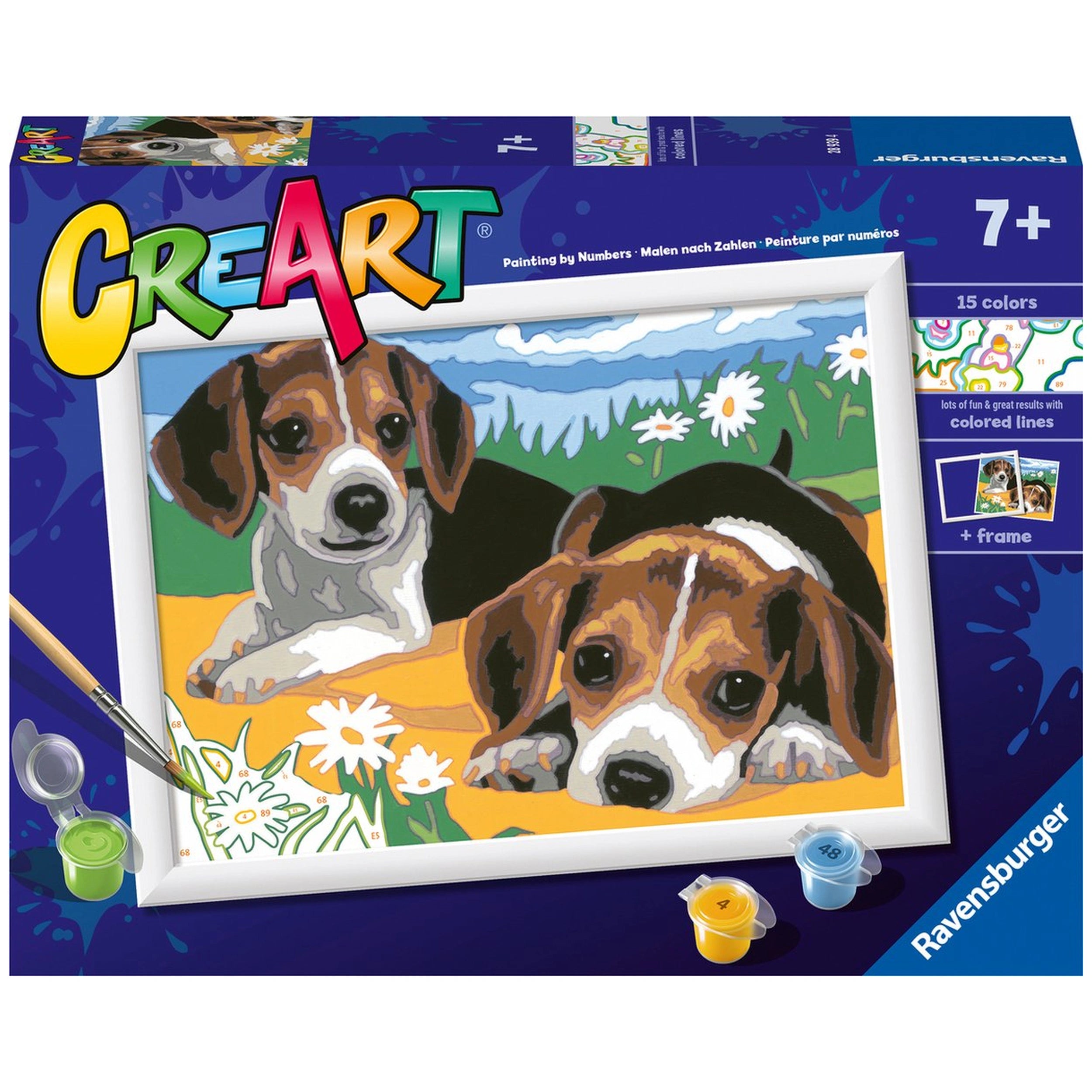 Ravensburger - Creart Beagle Puppies - Painting By Numbers - Arts & Crafts