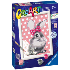 Ravensburger - Creart Conejito Acurrucado con Brillo - Pintura por Números - Artes y Manualidades