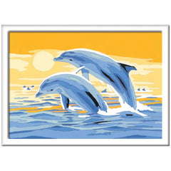 Ravensburger - Creart Delfines Encantadores - Pintura por Números - Artes y Manualidades
