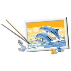Ravensburger - Creart Delfines Encantadores - Pintura por Números - Artes y Manualidades