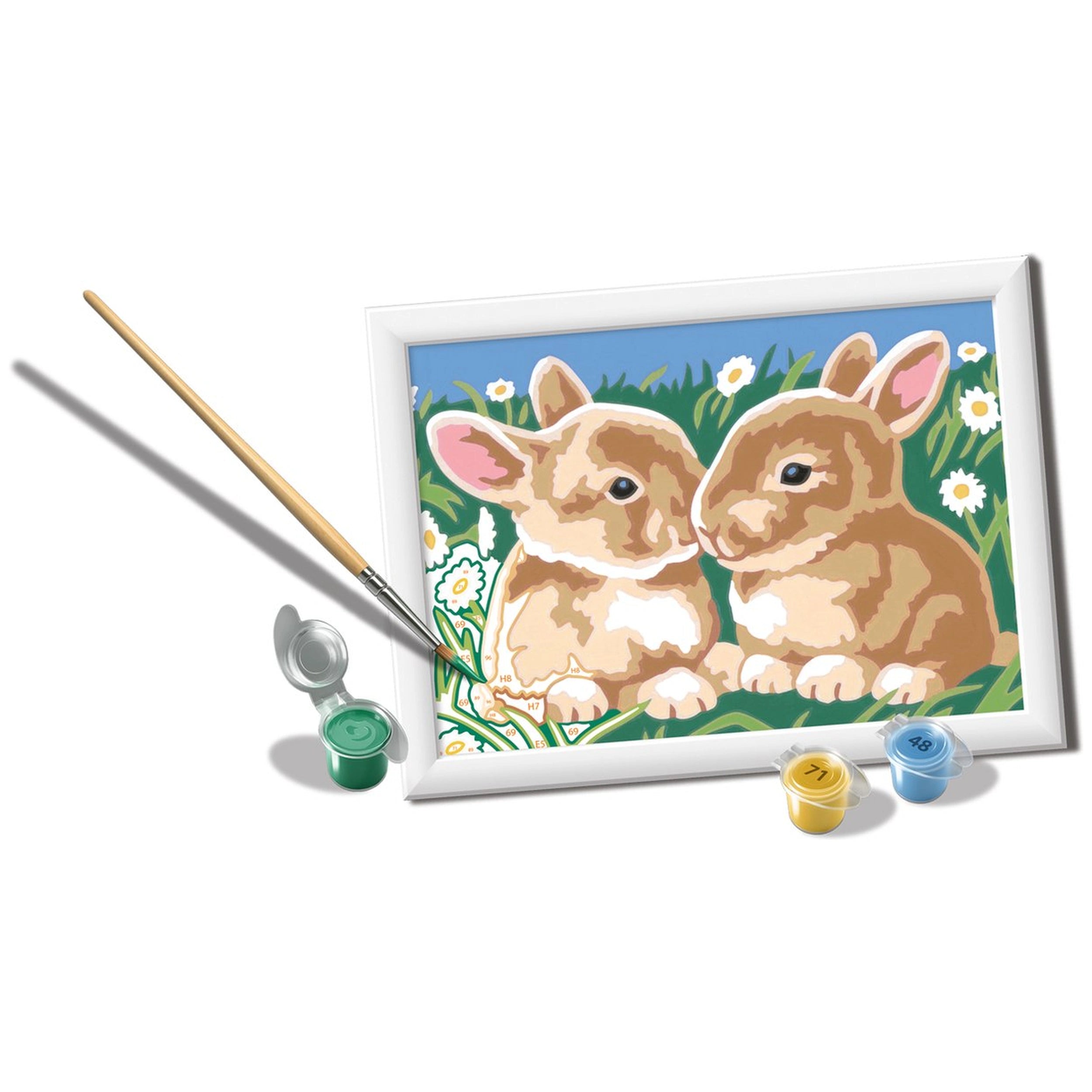 Ravensburger - Creart Conejitos Esponjosos - Pintura por Números - Artes y Manualidades