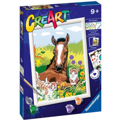 Ravensburger - Creart Potro con Gatitos - Pintura por Números - Artes y Manualidades