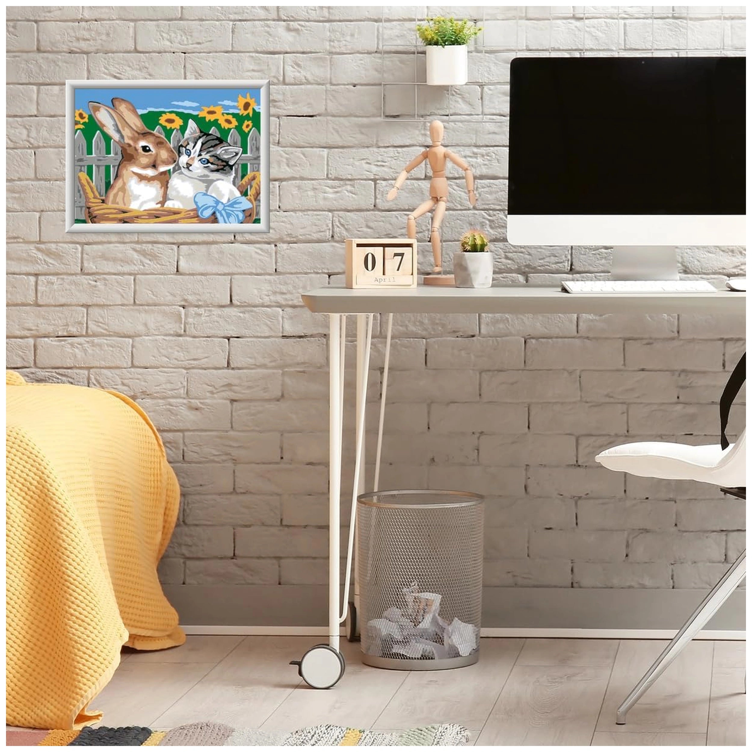 Ravensburger - Creart Friends In The Basket - Painting By Numbers - Arts & Crafts