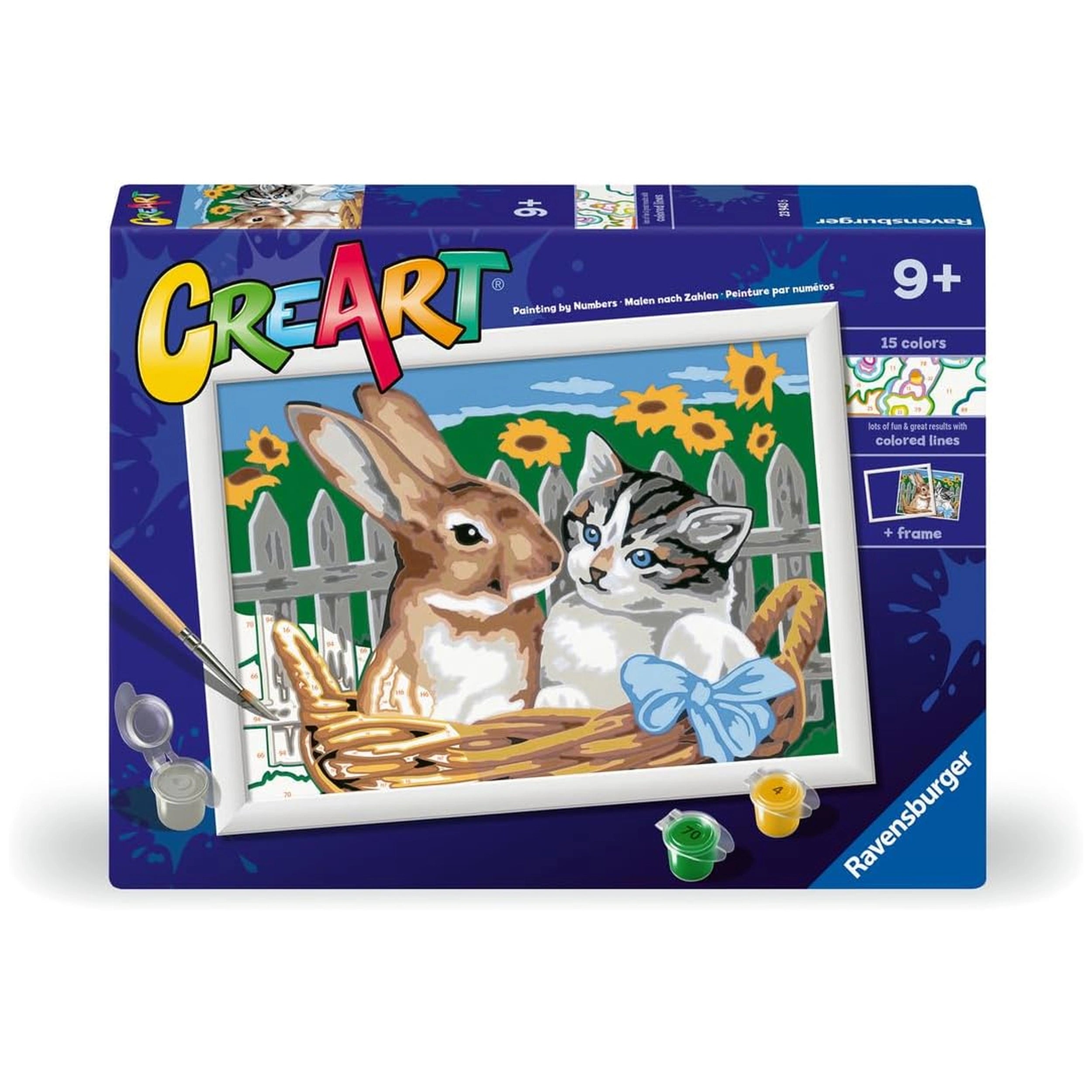 Ravensburger - Creart Friends In The Basket - Painting By Numbers - Arts & Crafts
