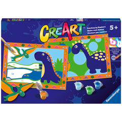 Ravensburger - Creart Tierra de los Dinosaurios - Pintura por Números - Artes y Manualidades
