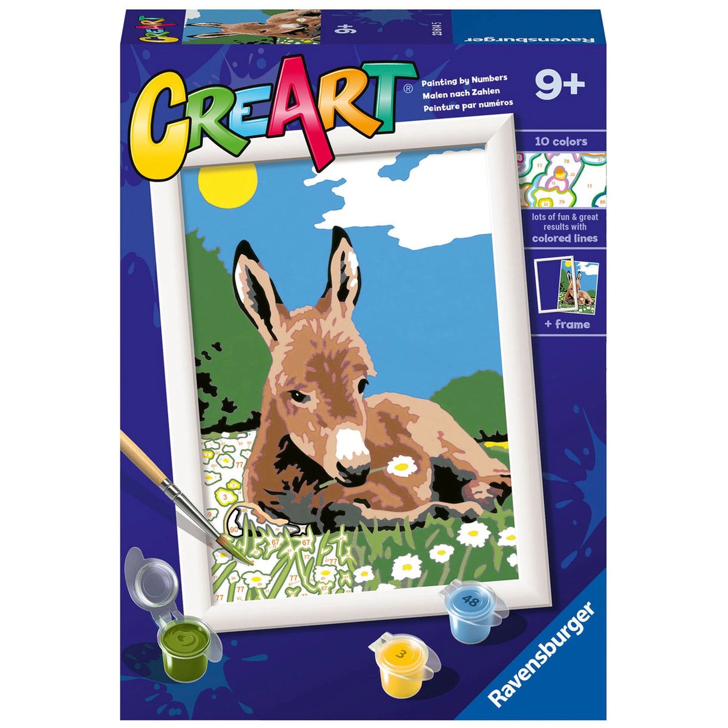 Ravensburger - Creart Little Donkey - Painting By Numbers - Arts & Crafts