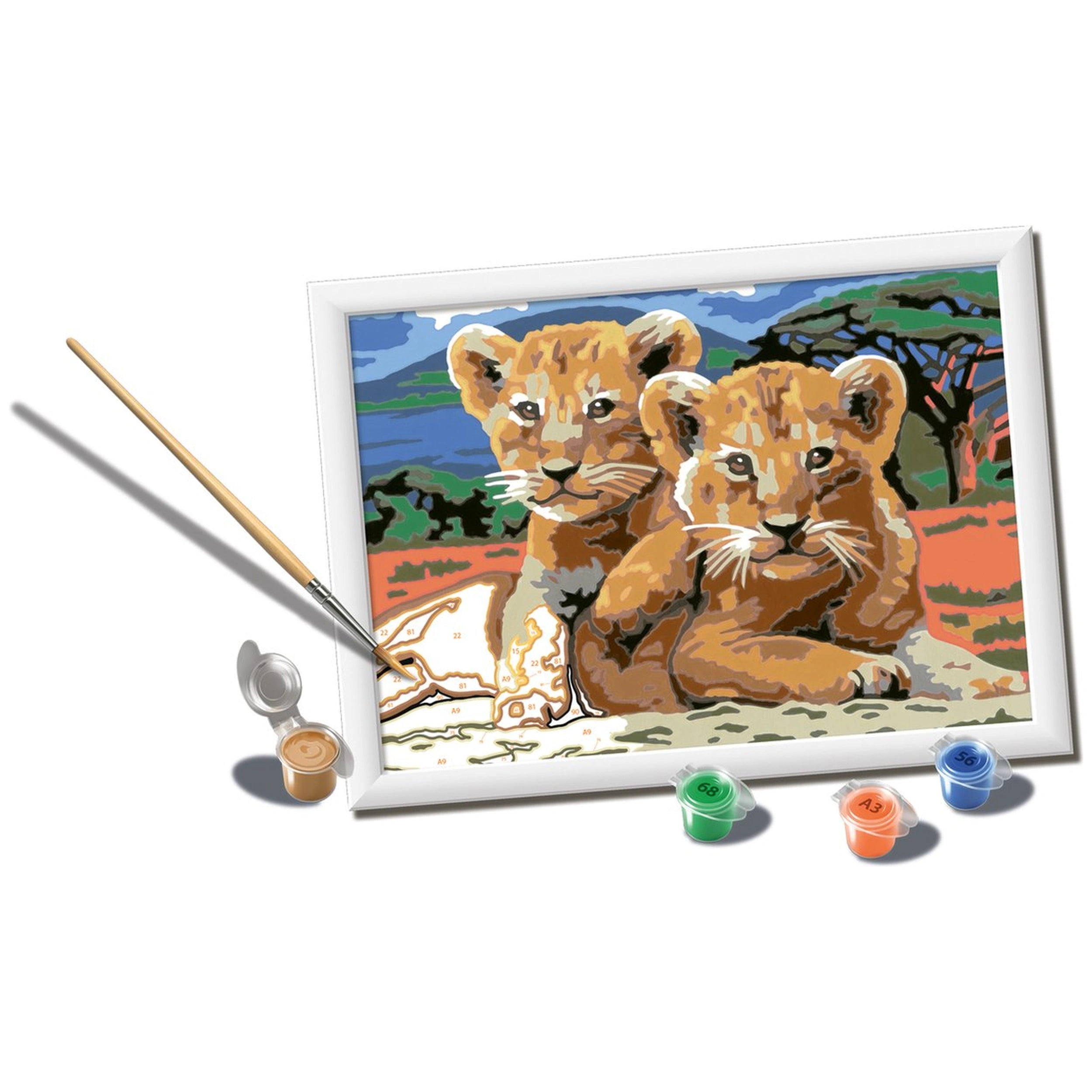 Ravensburger - Creart Little Lion Cube - Painting By Numbers - Arts & Crafts