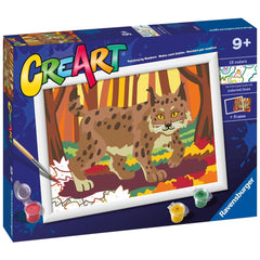 Ravensburger - Creart Lynx En El Bosque - Pintura Por Números - Artes y Manualidades