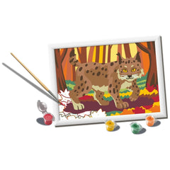 Ravensburger - Creart Lynx En El Bosque - Pintura Por Números - Artes y Manualidades