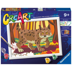 Ravensburger - Creart Lynx En El Bosque - Pintura Por Números - Artes y Manualidades