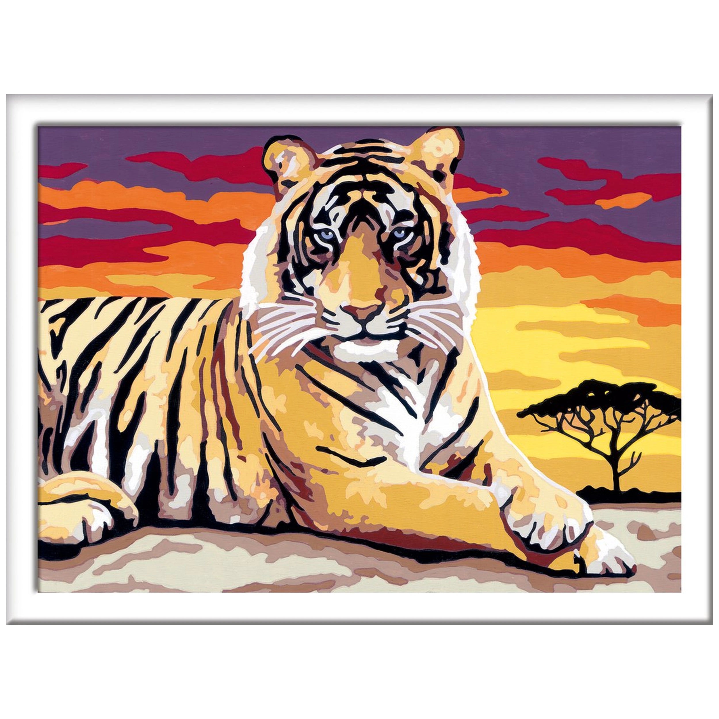 Ravensburger - Creart Tigre Majestuoso - Pintura por Números - Artes y Manualidades