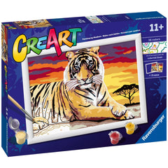 Ravensburger - Creart Tigre Majestuoso - Pintura por Números - Artes y Manualidades