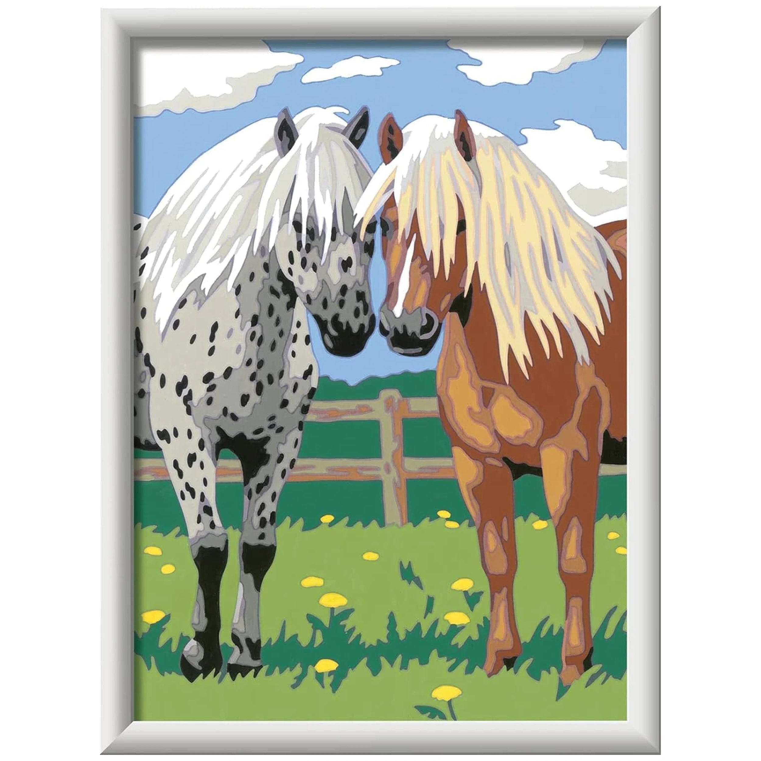 Ravensburger - Creart Par de Caballos - Pintura por Números - Artes y Manualidades