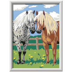 Ravensburger - Creart Par de Caballos - Pintura por Números - Artes y Manualidades
