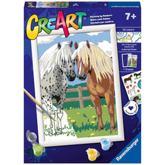 Ravensburger - Creart Par de Caballos - Pintura por Números - Artes y Manualidades