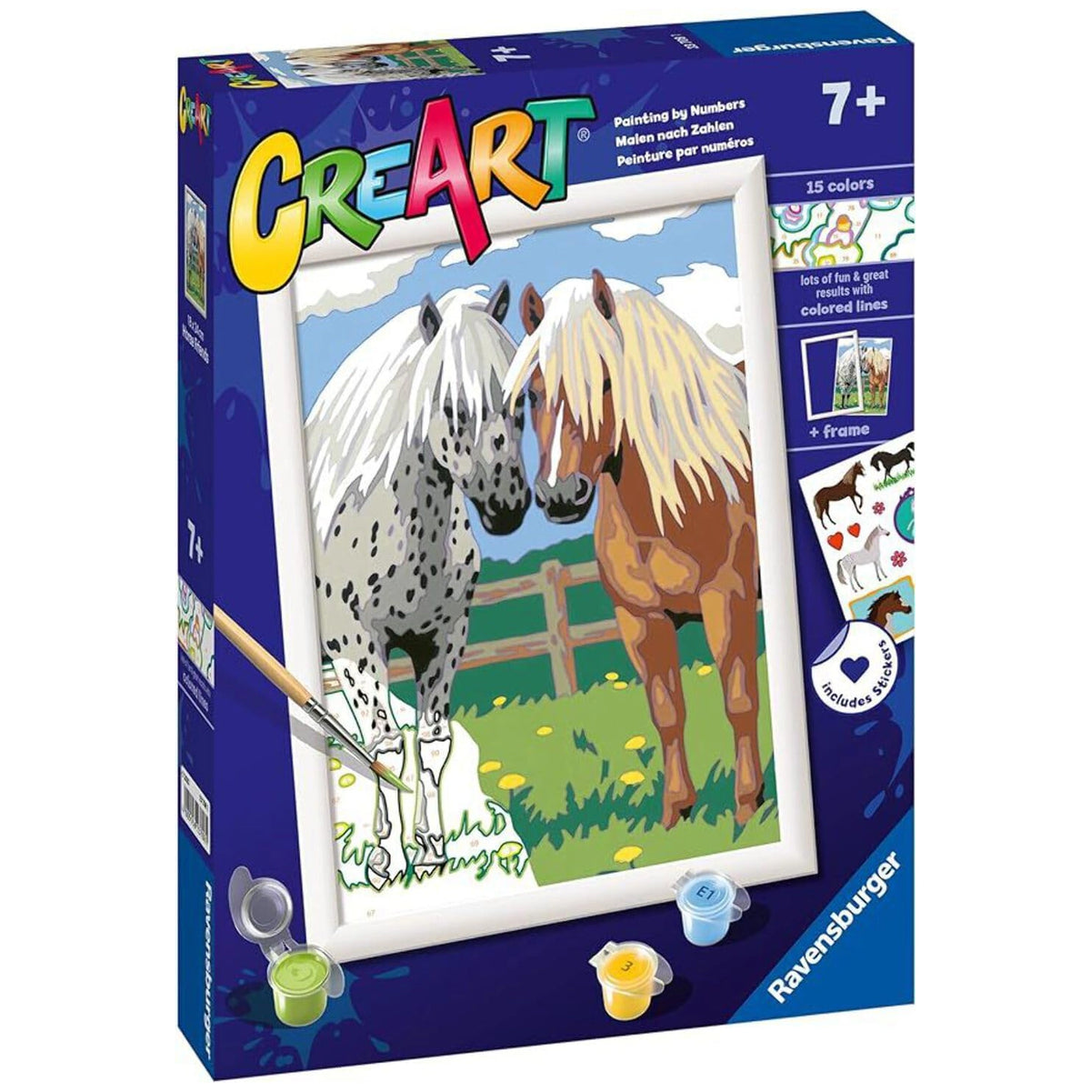 Ravensburger - Creart Par de Caballos - Pintura por Números - Artes y Manualidades