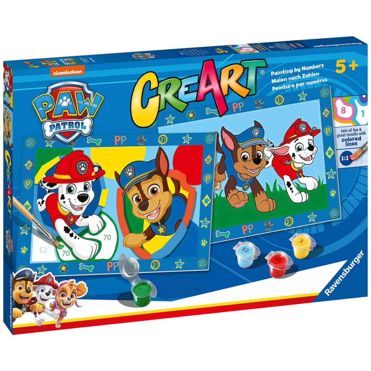 Ravensburger - Creart Paw Patrol - Pintura por Números - Artes y Manualidades