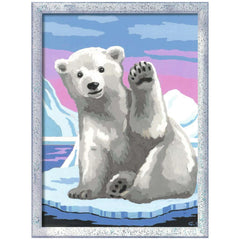 Ravensburger - Creart Pawsome Polar Bear - Pintura por Números - Artes y Manualidades