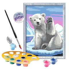 Ravensburger - Creart Pawsome Polar Bear - Pintura por Números - Artes y Manualidades