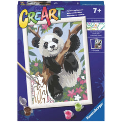 Ravensburger - Creart Panda Juguetón - Pintura por Números - Artes y Manualidades
