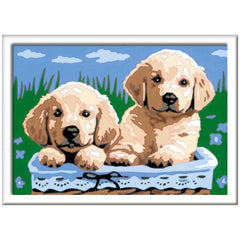 Ravensburger - Creart Gatos y Perros Durmiendo - Pintura por Números - Artes y Manualidades