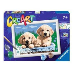 Ravensburger - Creart Gatos y Perros Durmiendo - Pintura por Números - Artes y Manualidades