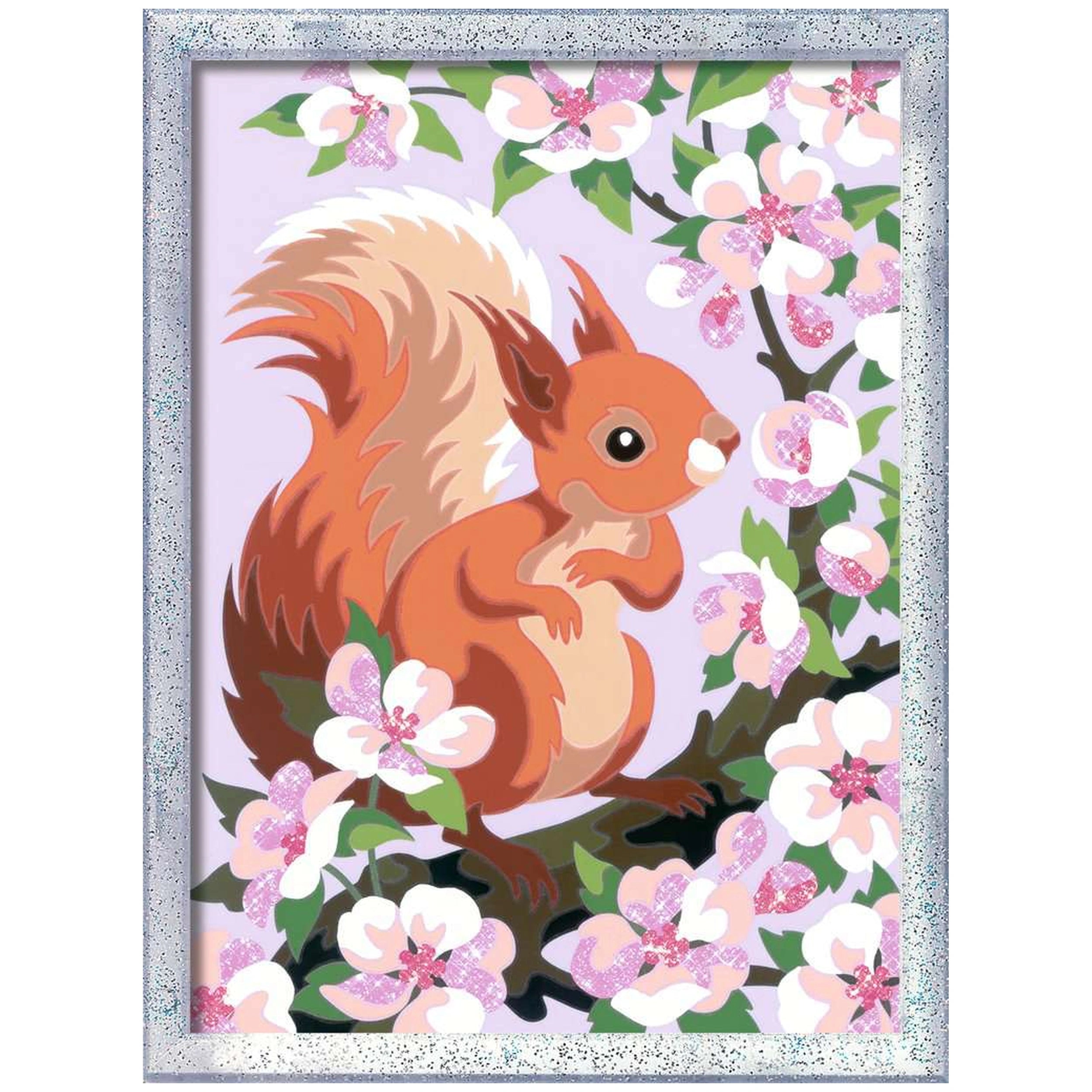 Ravensburger - Creart Ardilla en Rama de Cereza - Pintura por Números - Artes y Manualidades