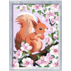 Ravensburger - Creart Ardilla en Rama de Cereza - Pintura por Números - Artes y Manualidades