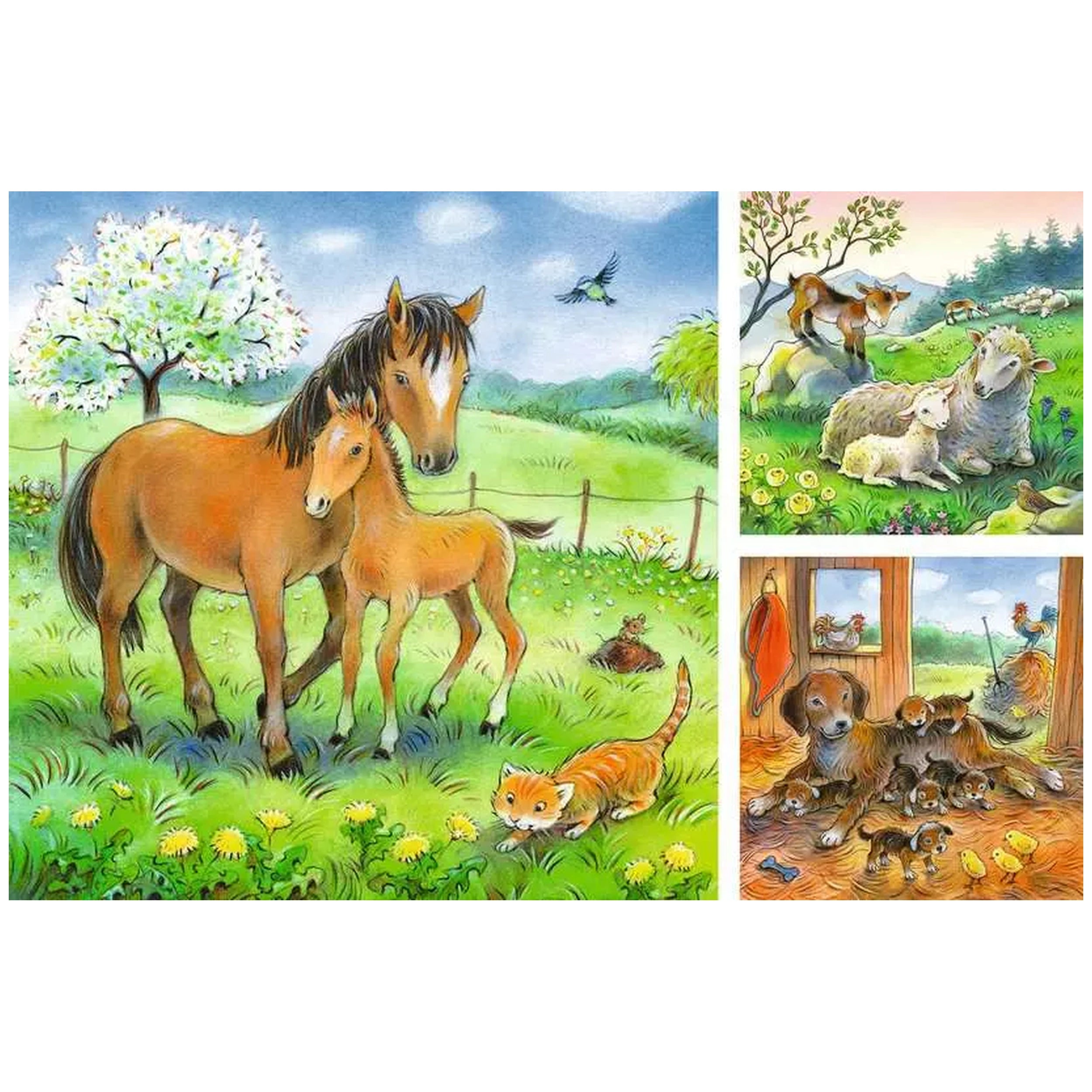 Ravensburger - Hora de Acurrucarse - 3x49 Piezas - Rompecabezas