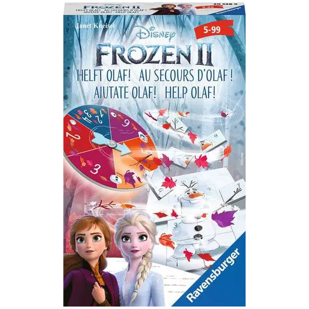 Ravensburger - Disney Frozen II - Ayuda a Olaf - Juego de Mesa - Instrucciones en Varios Idiomas