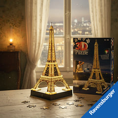 Ravensburger - Torre Eiffel de Noche - 216 Piezas - Rompecabezas 3D