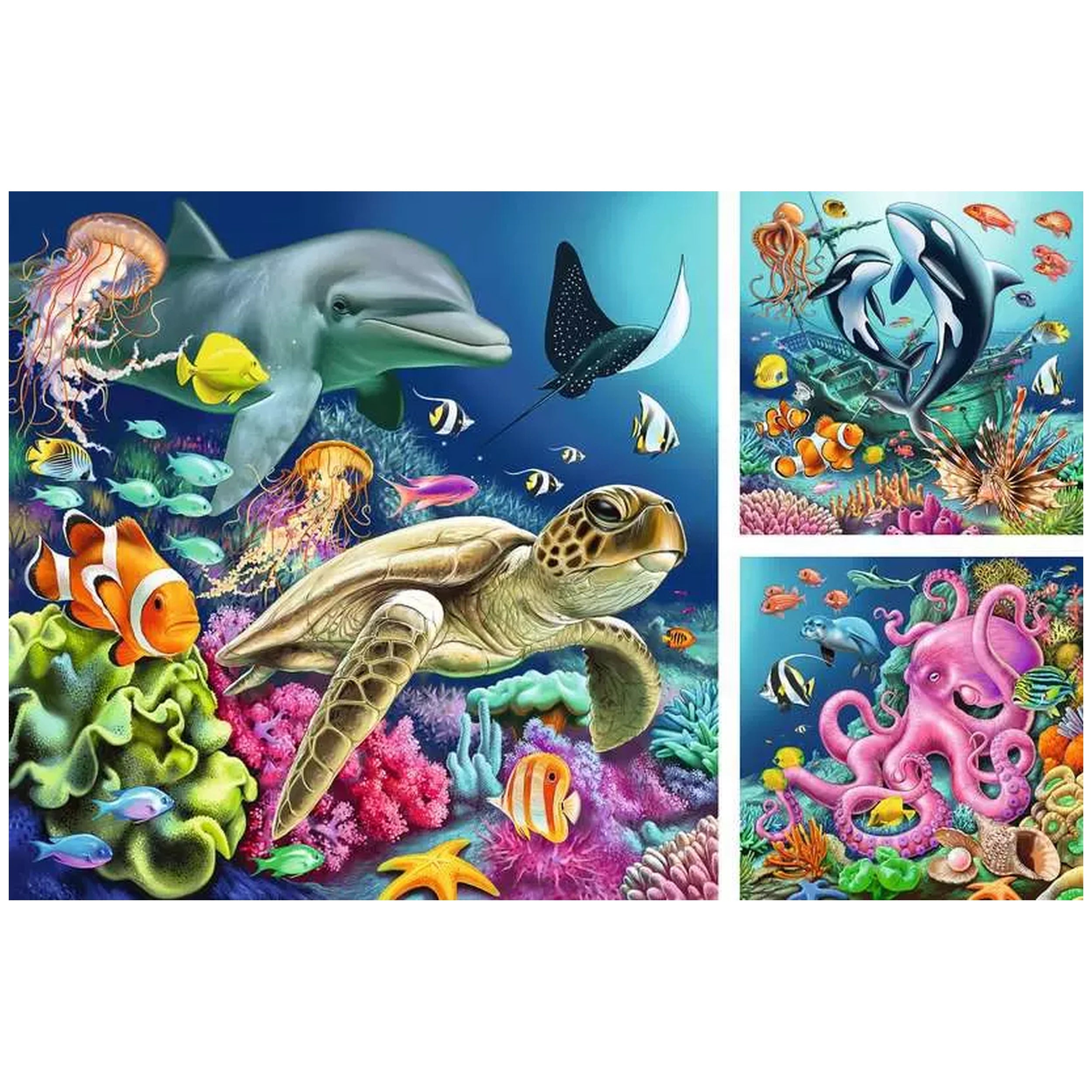 Ravensburger - Mundo Submarino Encantador - 3x49 Piezas - Rompecabezas