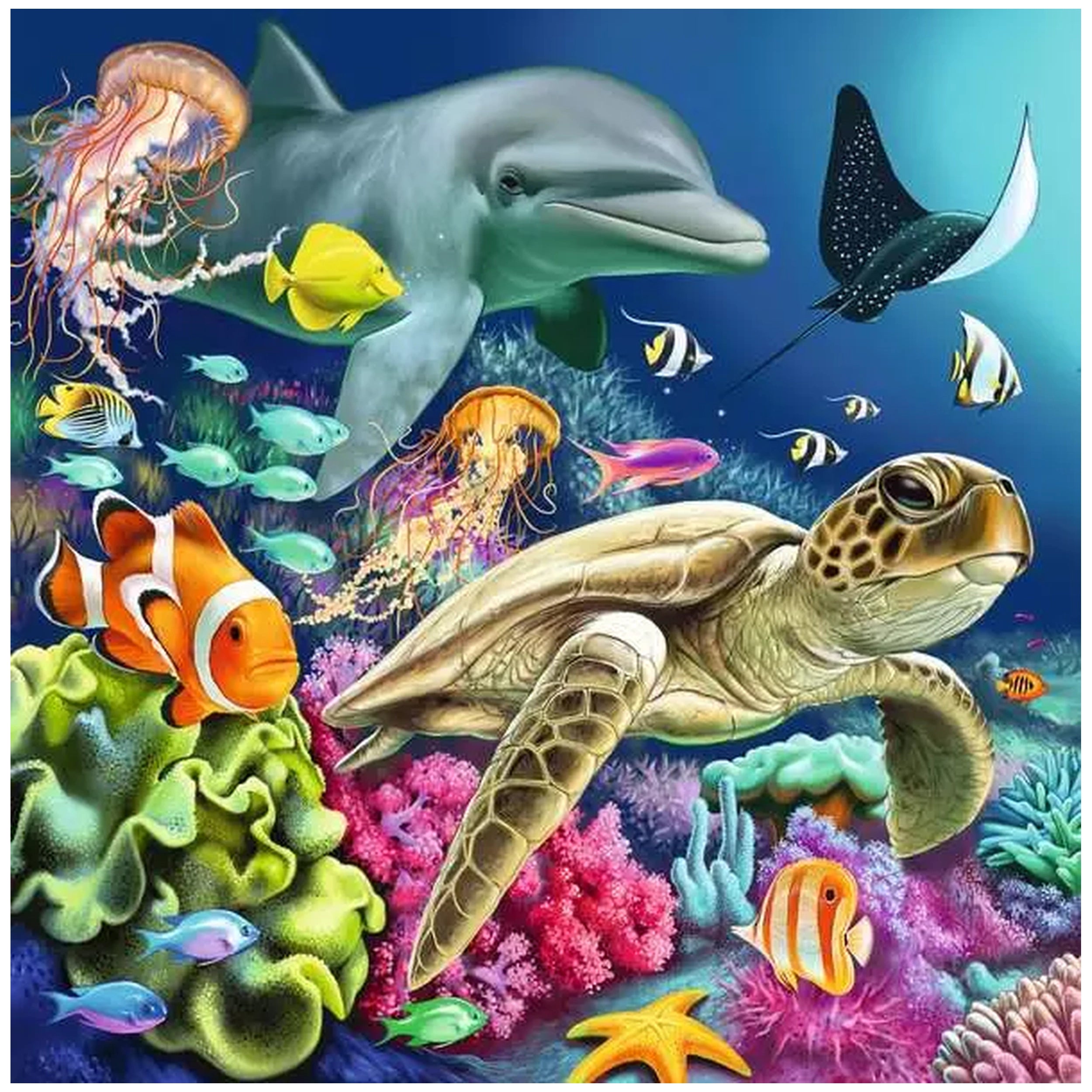 Ravensburger - Mundo Submarino Encantador - 3x49 Piezas - Rompecabezas