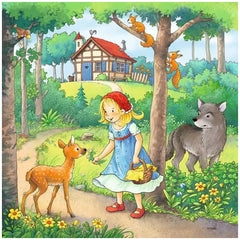 Ravensburger - Cuentos de hadas - Rapunzel, Caperucita Roja y El Príncipe Rana - 3x49 Piezas - Puzzles