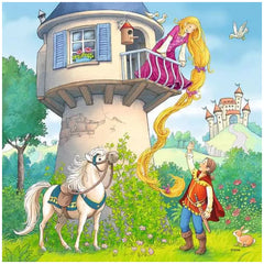 Ravensburger - Cuentos de hadas - Rapunzel, Caperucita Roja y El Príncipe Rana - 3x49 Piezas - Puzzles