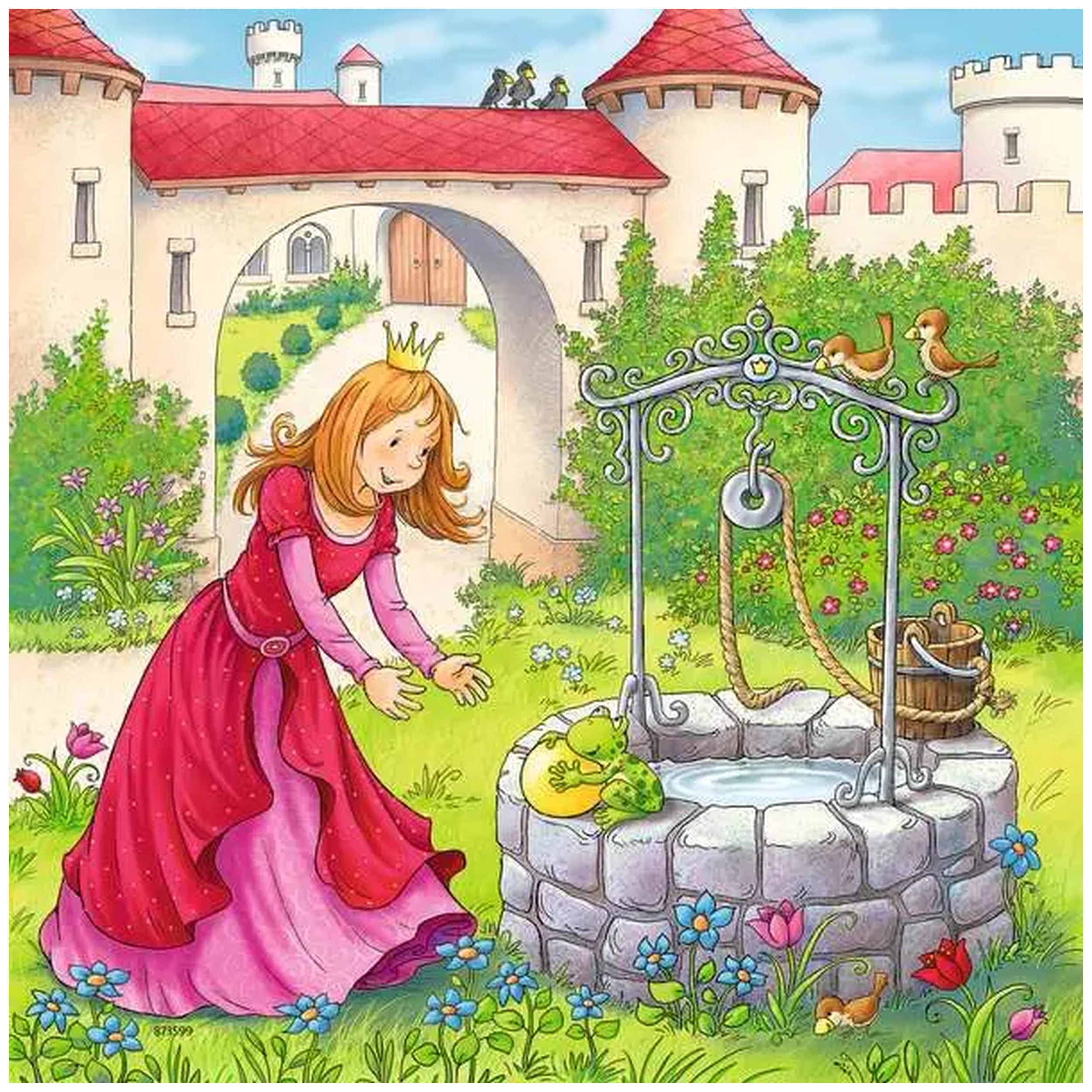 Ravensburger - Cuentos de hadas - Rapunzel, Caperucita Roja y El Príncipe Rana - 3x49 Piezas - Puzzles