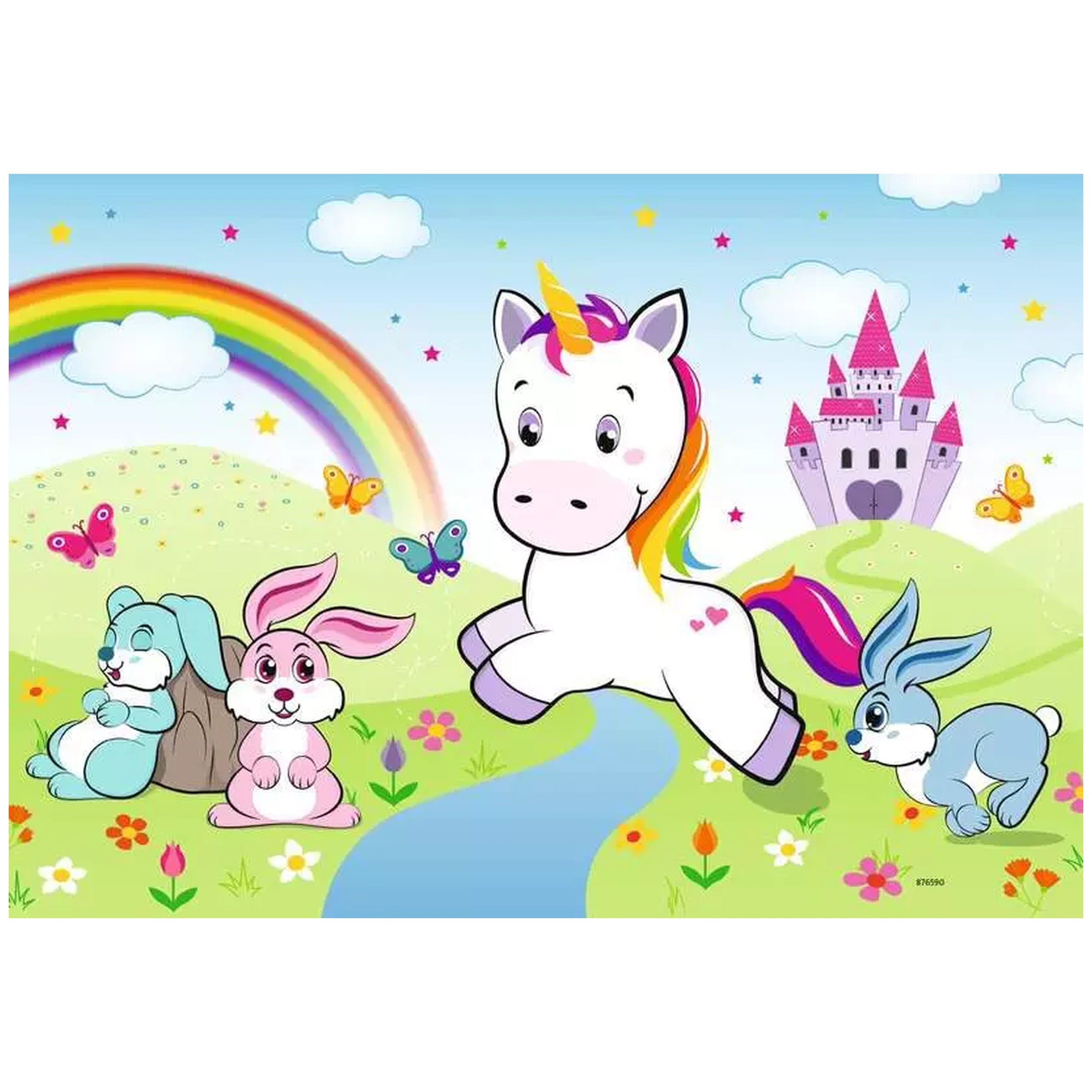 Ravensburger - Unicornio de Cuento de Hadas - 2x24 Piezas - Rompecabezas