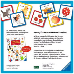 Ravensburger - Primeras Imágenes - Primeras Palabras Memory - Juego de Mesa - Edición Alemana
