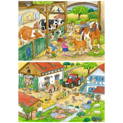 Ravensburger - Vida Campestre Feliz - 2x24 Piezas - Rompecabezas