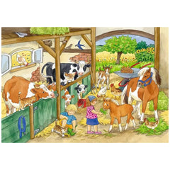 Ravensburger - Vida Campestre Feliz - 2x24 Piezas - Rompecabezas