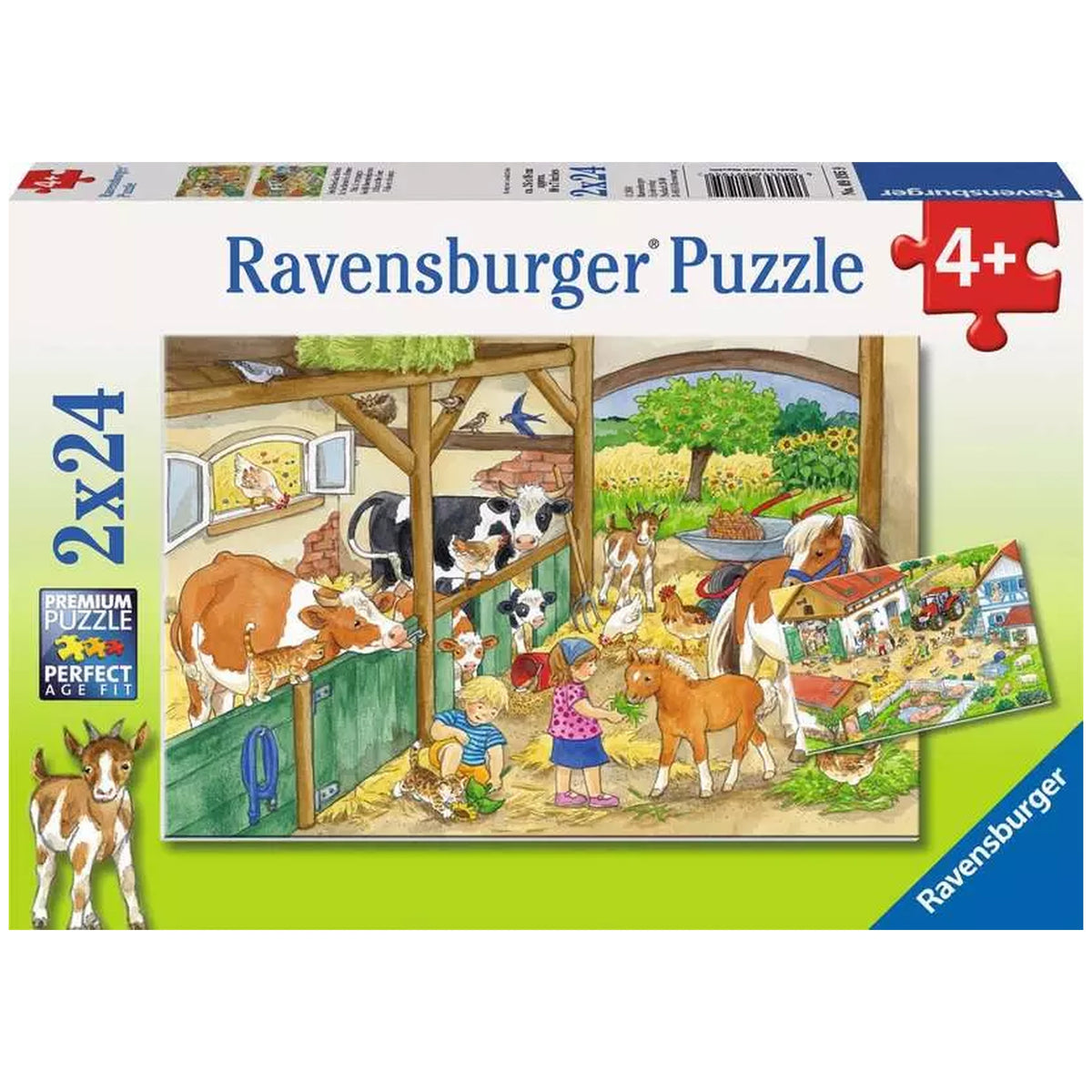 Ravensburger - Vida Campestre Feliz - 2x24 Piezas - Rompecabezas