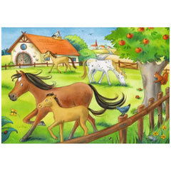Ravensburger - Vacaciones en la Granja de Caballos - 2x12 Piezas - Rompecabezas