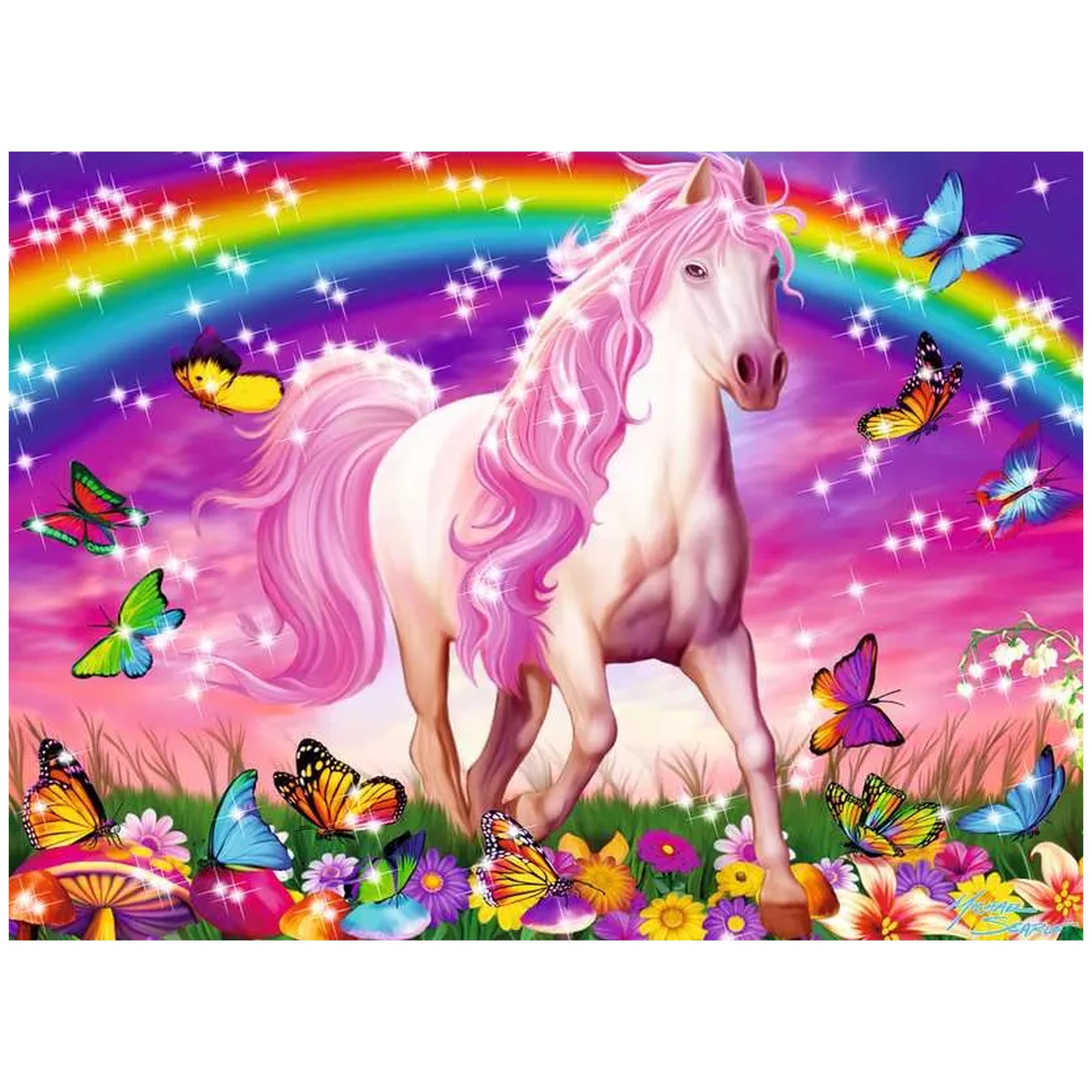 Ravensburger - Edición Brillante Sueño de Caballo - 100 Piezas - Rompecabezas