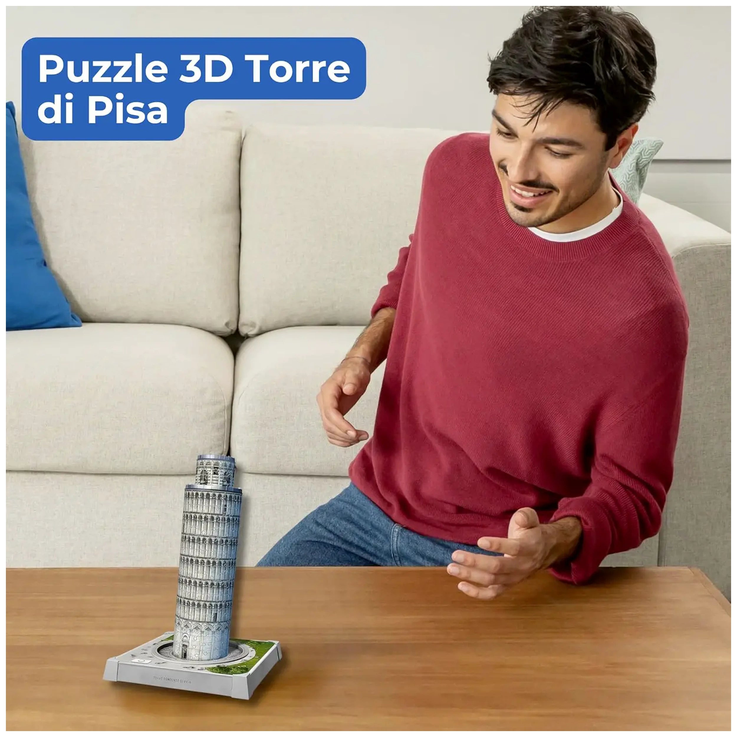 Ravensburger - Iconics Puzzle 3D Torre Inclinada de Pisa Edición LED 231 Pzs - Puzzles